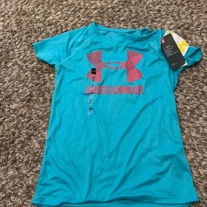 Under Armor girls blue athletic top